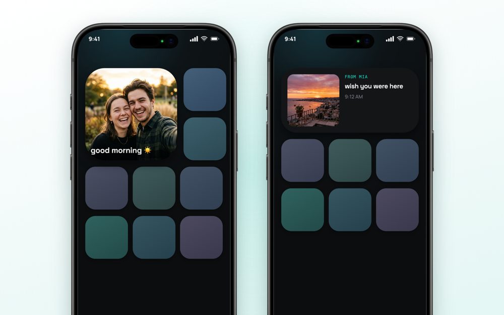 InstantWidget photo widget on the iPhone Home Screen