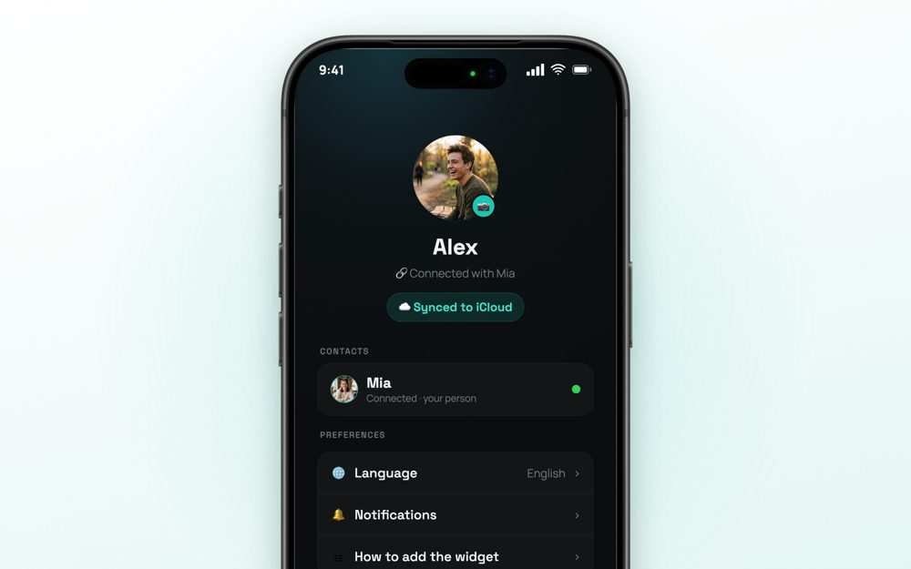 InstantWidget private by design through iCloud